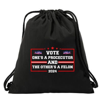 Prosecutor Versus Felon Voter Funny Political Drawstring Bag