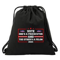 Prosecutor Versus Felon Voter Funny Political Drawstring Bag