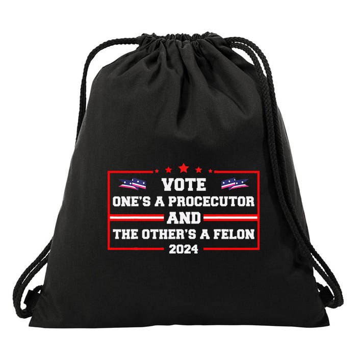 Prosecutor Versus Felon Voter Funny Political Drawstring Bag