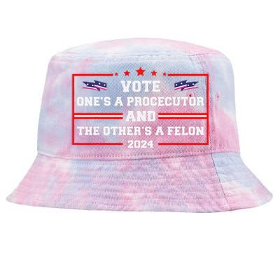 Prosecutor Versus Felon Voter Funny Political Tie-Dyed Bucket Hat