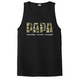 Papa Veteran Gift Fathers Day For Veteran Dads Gift PosiCharge Competitor Tank