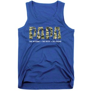 Papa Veteran Gift Fathers Day For Veteran Dads Gift Tank Top