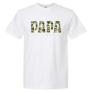 Papa Veteran Gift Fathers Day For Veteran Dads Gift Garment-Dyed Heavyweight T-Shirt