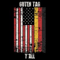 Patriotic Vintage German American Flag Guten Tag YAll Doggie Tank