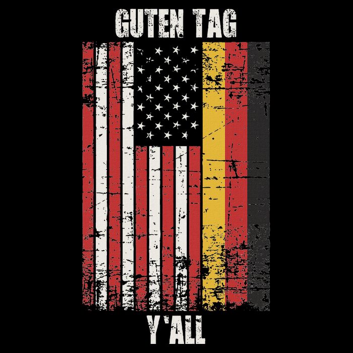 Patriotic Vintage German American Flag Guten Tag YAll Doggie Tank