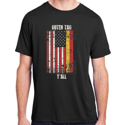 Patriotic Vintage German American Flag Guten Tag YAll Adult ChromaSoft Performance T-Shirt