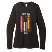 Patriotic Vintage German American Flag Guten Tag YAll Womens CVC Long Sleeve Shirt