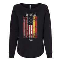 Patriotic Vintage German American Flag Guten Tag YAll Womens California Wash Sweatshirt