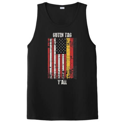 Patriotic Vintage German American Flag Guten Tag YAll PosiCharge Competitor Tank