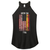 Patriotic Vintage German American Flag Guten Tag YAll Women's Perfect Tri Rocker Tank