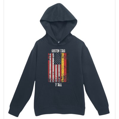 Patriotic Vintage German American Flag Guten Tag YAll Urban Pullover Hoodie