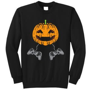 Pumpkin Video Game Controller Gamer Sweatshirt