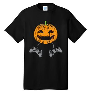 Pumpkin Video Game Controller Gamer Tall T-Shirt