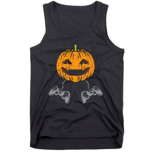 Pumpkin Video Game Controller Gamer Tank Top