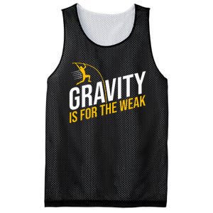 Pole Vaulting Gravity Is For The Weak Pole Vault Mesh Reversible Basketball Jersey Tank