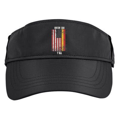 Patriotic Vintage German American Flag Guten Tag YAll Adult Drive Performance Visor