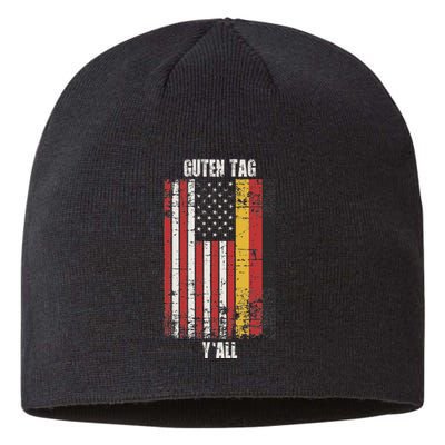 Patriotic Vintage German American Flag Guten Tag YAll Sustainable Beanie