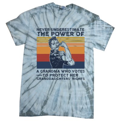 Powerful Voting Grandma Design Tie-Dye T-Shirt