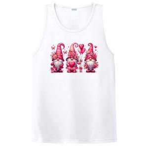 Pink Valentines Gnomies Heart Gnome Valentines PosiCharge Competitor Tank