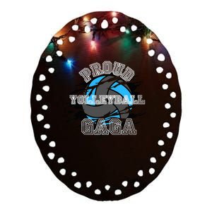 Proud Volleyball Gaga Ceramic Oval Ornament