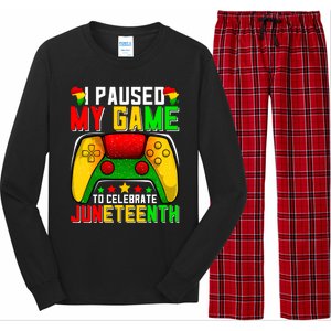 Paused Video Game Black History Month Juneteenth Gamer Cool Gift Long Sleeve Pajama Set