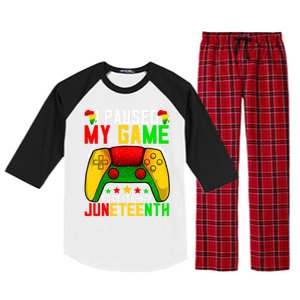 Paused Video Game Black History Month Juneteenth Gamer Cool Gift Raglan Sleeve Pajama Set