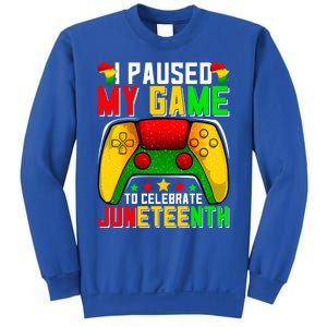 Paused Video Game Black History Month Juneteenth Gamer Cool Gift Sweatshirt