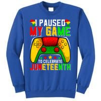 Paused Video Game Black History Month Juneteenth Gamer Cool Gift Sweatshirt