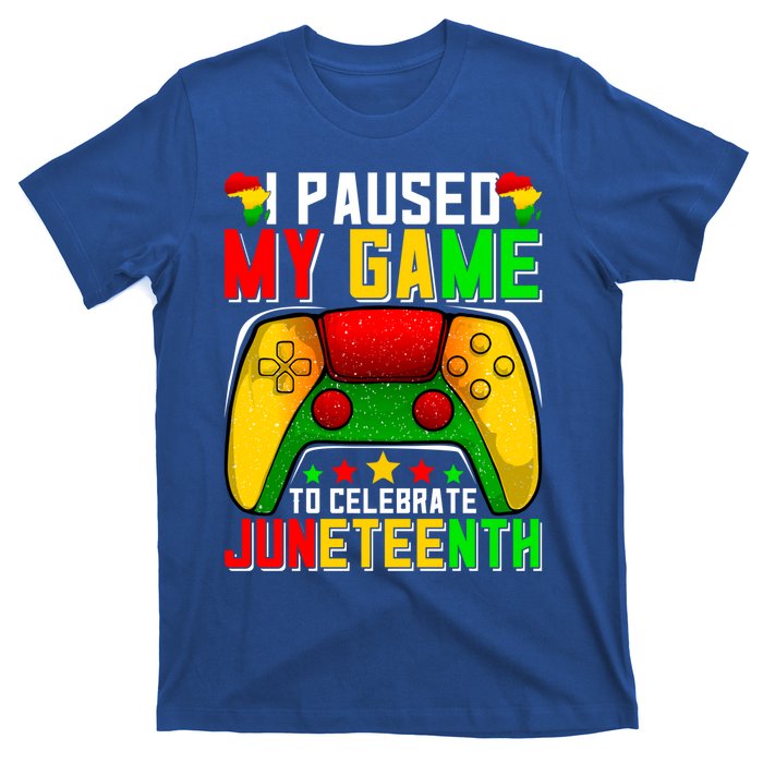 Paused Video Game Black History Month Juneteenth Gamer Cool Gift T-Shirt