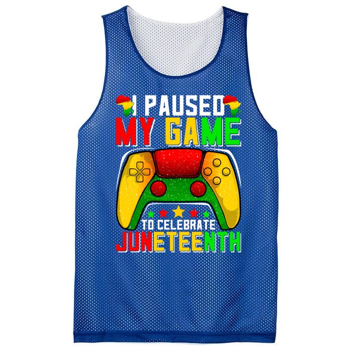 Paused Video Game Black History Month Juneteenth Gamer Cool Gift Mesh Reversible Basketball Jersey Tank