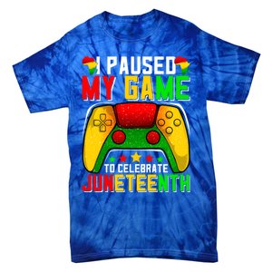 Paused Video Game Black History Month Juneteenth Gamer Cool Gift Tie-Dye T-Shirt