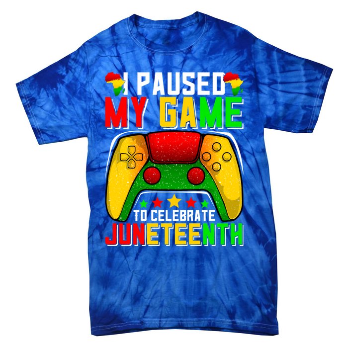 Paused Video Game Black History Month Juneteenth Gamer Cool Gift Tie-Dye T-Shirt