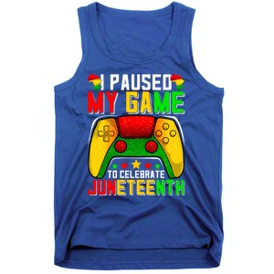 Paused Video Game Black History Month Juneteenth Gamer Cool Gift Tank Top