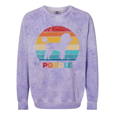 Poodle Vintage Gift Colorblast Crewneck Sweatshirt