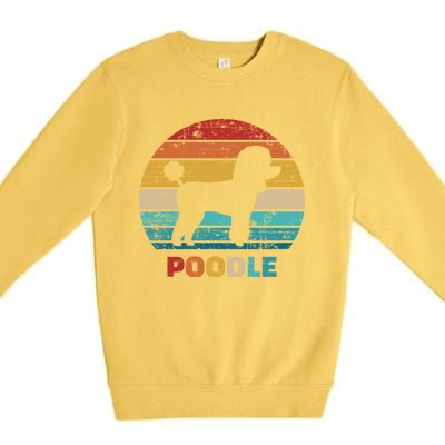 Poodle Vintage Gift Premium Crewneck Sweatshirt