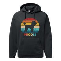 Poodle Vintage Gift Performance Fleece Hoodie