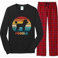 Poodle Vintage Gift Long Sleeve Pajama Set