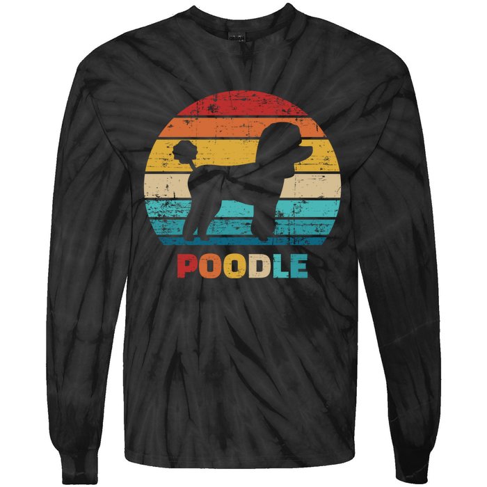 Poodle Vintage Gift Tie-Dye Long Sleeve Shirt