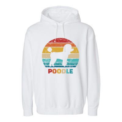 Poodle Vintage Gift Garment-Dyed Fleece Hoodie