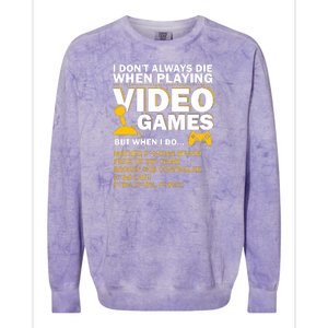 Playing Video Games Gamer Shirt Funny Gaming Console Gamer Colorblast Crewneck Sweatshirt