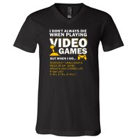 Playing Video Games Gamer Shirt Funny Gaming Console Gamer V-Neck T-Shirt