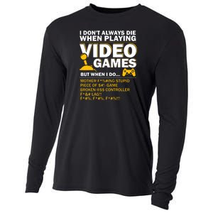 Playing Video Games Gamer Shirt Funny Gaming Console Gamer Cooling Performance Long Sleeve Crew