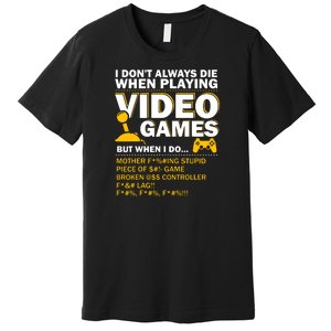 Playing Video Games Gamer Shirt Funny Gaming Console Gamer Premium T-Shirt