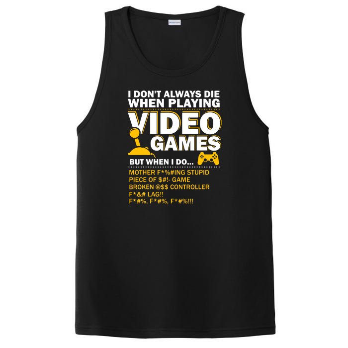 Playing Video Games Gamer Shirt Funny Gaming Console Gamer PosiCharge Competitor Tank