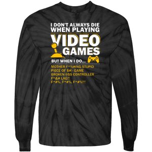 Playing Video Games Gamer Shirt Funny Gaming Console Gamer Tie-Dye Long Sleeve Shirt