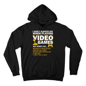 Playing Video Games Gamer Shirt Funny Gaming Console Gamer Tall Hoodie