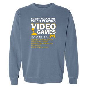 Playing Video Games Gamer Shirt Funny Gaming Console Gamer Garment-Dyed Sweatshirt