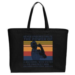 Powerful Voting Grandma Design Cotton Canvas Jumbo Tote