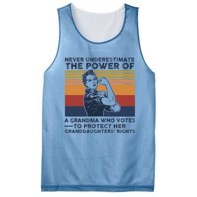 Powerful Voting Grandma Design Mesh Reversible Basketball Jersey Tank