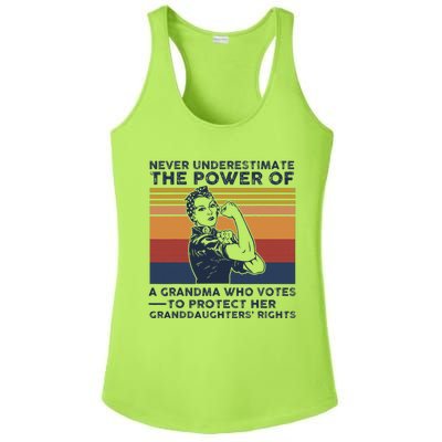 Powerful Voting Grandma Design Ladies PosiCharge Competitor Racerback Tank